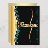 Stilvolle Kalligraphie in Gold und Schwarz Danke (Vorne/Hinten)