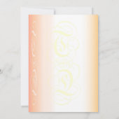 Stilvolle Kalligraphie in grün und orange danke (Rückseite)