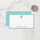 Stilvolle Kalligraphie-Monogramm-Minimalistische V Mitteilungskarte (Vorderseite/Rückseite Beispiel)