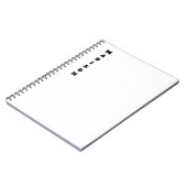 Stilvolle Kalligraphie Name Schwarz & Weiß Notizblock (Linke Seite)