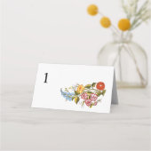 Stilvolle Kalocsai-Blume - Name hinzufügen Platzkarte (Rückseite)