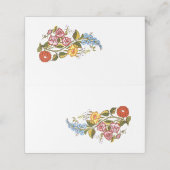 Stilvolle Kalocsai-Blume Platzkarte (Außenseite Aufgefaltet)