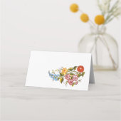 Stilvolle Kalocsai-Blume Platzkarte (Rückseite)