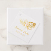 Stilvolle Kalocsai-Flora - personalisierte Hochzei Geschenkanhänger (Mit Box)