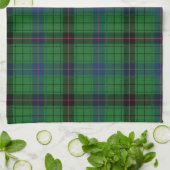 Stilvolle Karierte Monogramm Name Rustic Tartan Geschirrtuch (Gefaltet)