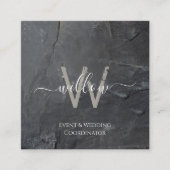 Stilvolle Karkohle Gray Stone Script Business Card Telefonnummerkarte (Vorderseite)
