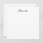 Stilvolle Karte für einfachen Skriptnamen (Vorne/Hinten)