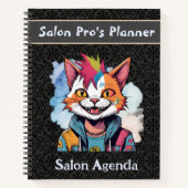 Stilvolle Katzengeschenke für Friseursalons Friseu Notizblock (Vorderseite)
