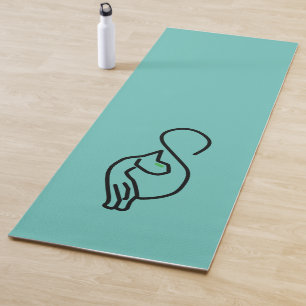 Stilvolle Katzenkontur Yogamatte