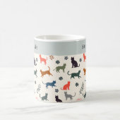 Stilvolle Katzenmuster Personalisiert Kaffeetasse (Mittel)
