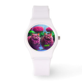 Stilvolle Katzenuhr für Katzenliebhaber Armbanduhr
