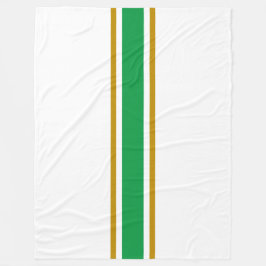 Stilvolle Kelly Green Brown Racing Streifen auf we Fleecedecke