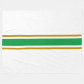 Stilvolle Kelly Green Brown Racing Streifen auf we Fleecedecke (Vorderseite (Horizontal))