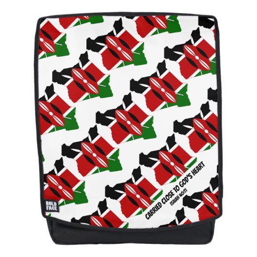 Stilvolle KENYA FLAG Christliche Schrift Isaiah Rucksack (Vorderseite)