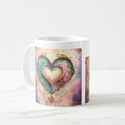 Stilvolle Keramik-Tasse für Kaffee, Tee oder heiße Kaffeetasse (Vorderseite Links)