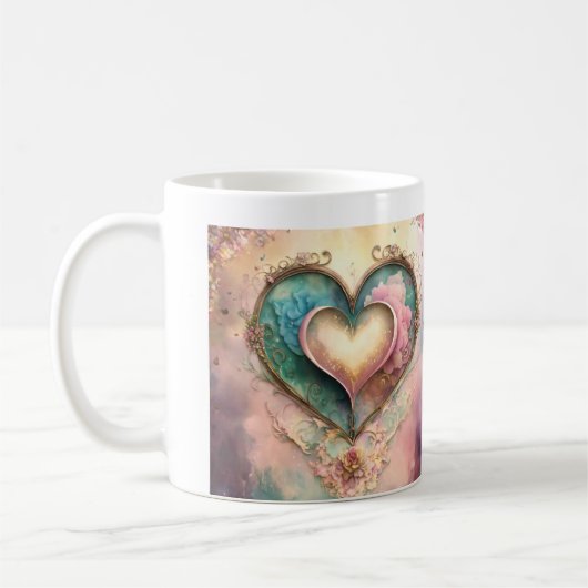 Stilvolle Keramik-Tasse für Kaffee, Tee oder heiße Kaffeetasse (Links)