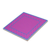Stilvolle Keramik Tile, Magenta: Helle blaue Punkt Fliese (Seite)