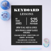 Stilvolle Keyboard-Lektionen Werbung Flyer (Einzeln)