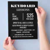 Stilvolle Keyboard-Lektionen Werbung Flyer (Hand)