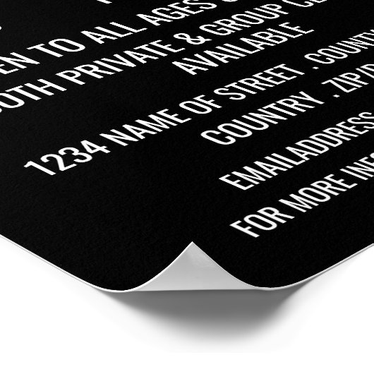 Stilvolle Keyboard-Lektionen Werbung Poster (Ecke)