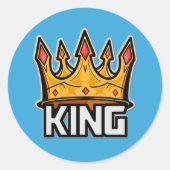 Stilvolle King Crown Sticker (Vorderseite)