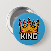 Stilvolle King Crown Taste Button (Vorne & Hinten)