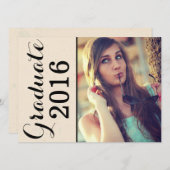 Stilvolle Klasse des 20xx-Abschlusses Einladung (Vorne/Hinten)