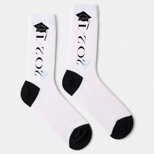 Stilvolle Klasse | Monogramm-Abschluss Socken (Rechts)