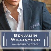 Stilvolle Klassik Beruflich Navy Blue Namensschild