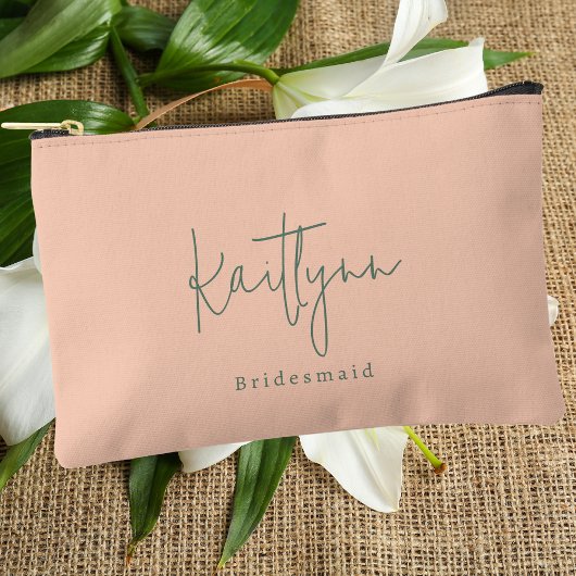 Stilvolle Klassik Individuelle Name Script Bridesm Zubehörtasche