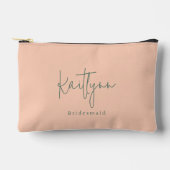 Stilvolle Klassik Individuelle Name Script Bridesm Zubehörtasche (Vorderseite)