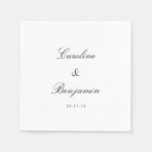 Stilvolle Klassik Script Elegant Wedding Individue Serviette (Vorderseite)