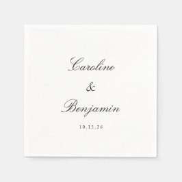 Stilvolle Klassik Script Elegant Wedding Individue Serviette