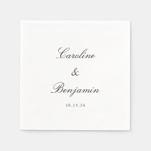 Stilvolle Klassik Script Elegant Wedding Individue Serviette