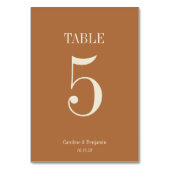 Stilvolle Klassik Terracotta auf dem Monte Tamaro Tischnummer (Rückseite)