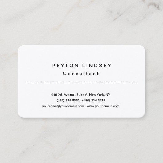 Stilvolle klassische Berufliche Designsilk Visitenkarte (Vorderseite)