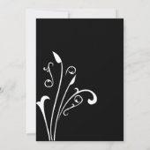 Stilvolle klassische Black Retro Ornament Baby Dus Einladung (Rückseite)