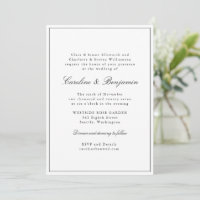 Stilvolle klassische Border Script Elegant Wedding