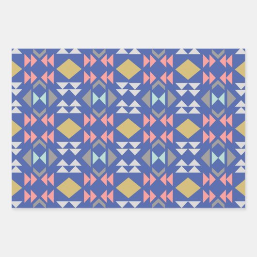 Stilvolle klassische geometrische Formen Muster in Geschenkpapier Set (Vorderseite 3)