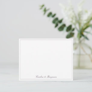 Stilvolle klassische Schrift Elegante Hochzeit Lil Dankeskarte