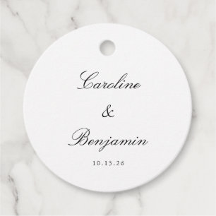 Stilvolle klassische Skripte Elegant Wedding Custo Geschenkanhänger