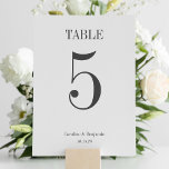 Stilvolle klassische Typografie Elegant Einfache H Tischnummer<br><div class="desc">Stilvolle klassische Typografie Elegant Simple Wedding Tischnummer</div>