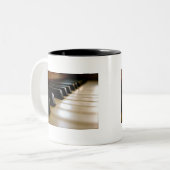 Stilvolle Klaviertastatur Zweifarbige Tasse (Vorderseite Links)