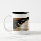 Stilvolle Klaviertastatur Zweifarbige Tasse (Links)