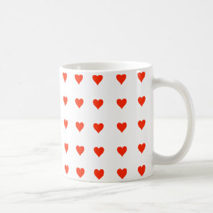 Stilvolle kleine rote Herzen Tasse