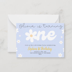 Stilvolle Kleine Wildblume Garten Girl 1. Geburtst Mitteilungskarte