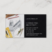 Stilvolle Konstruktionsarbeiten moderner Architekt Visitenkarte (Vorderseite)