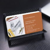 Stilvolle Konstruktionsarbeiten moderner Architekt Visitenkarte