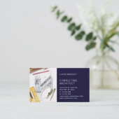 Stilvolle Konstruktionsarbeiten moderner Architekt Visitenkarte (Stehend Vorderseite)