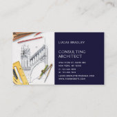 Stilvolle Konstruktionsarbeiten moderner Architekt Visitenkarte (Vorderseite)